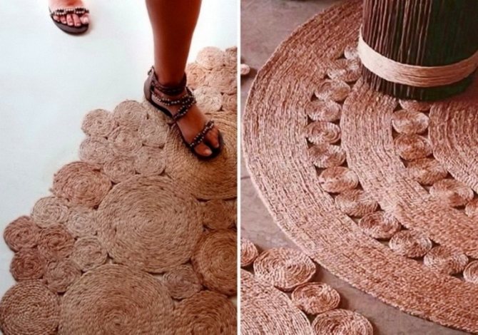 Как самим связать коврик из джута