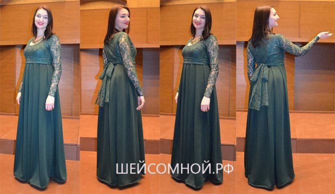 как сшить платье в пол