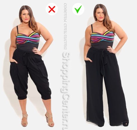 Одежда, которая полнит: укороченные брюки