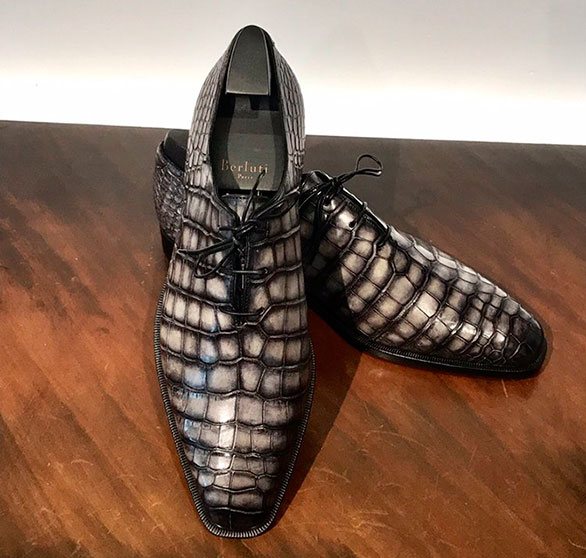 Оксфорды из крокодиловой кожи