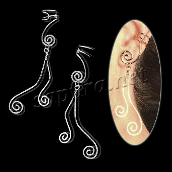 Парные серьги Каффы «Греческие царские» из серебра с зажимом